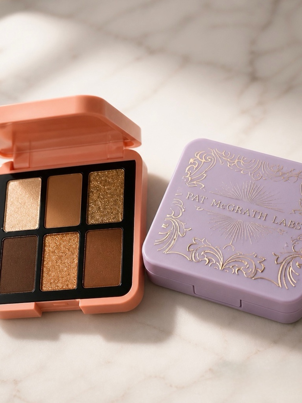 Pat McGrath Peach Compact Eyeshadow Palette – Peach, Gold & Brown Shades